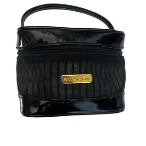 St. John Black and Gold Cosmetic Bag